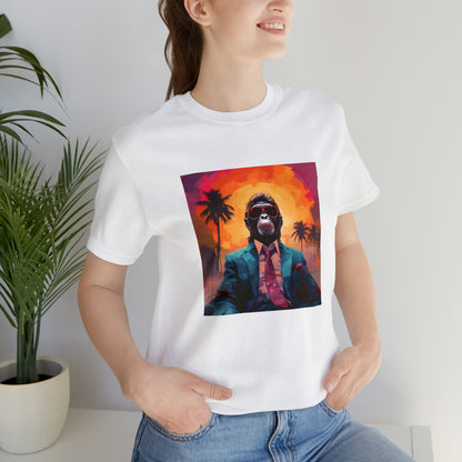 Miami Sunset Monkey Unisex Jersey Tee