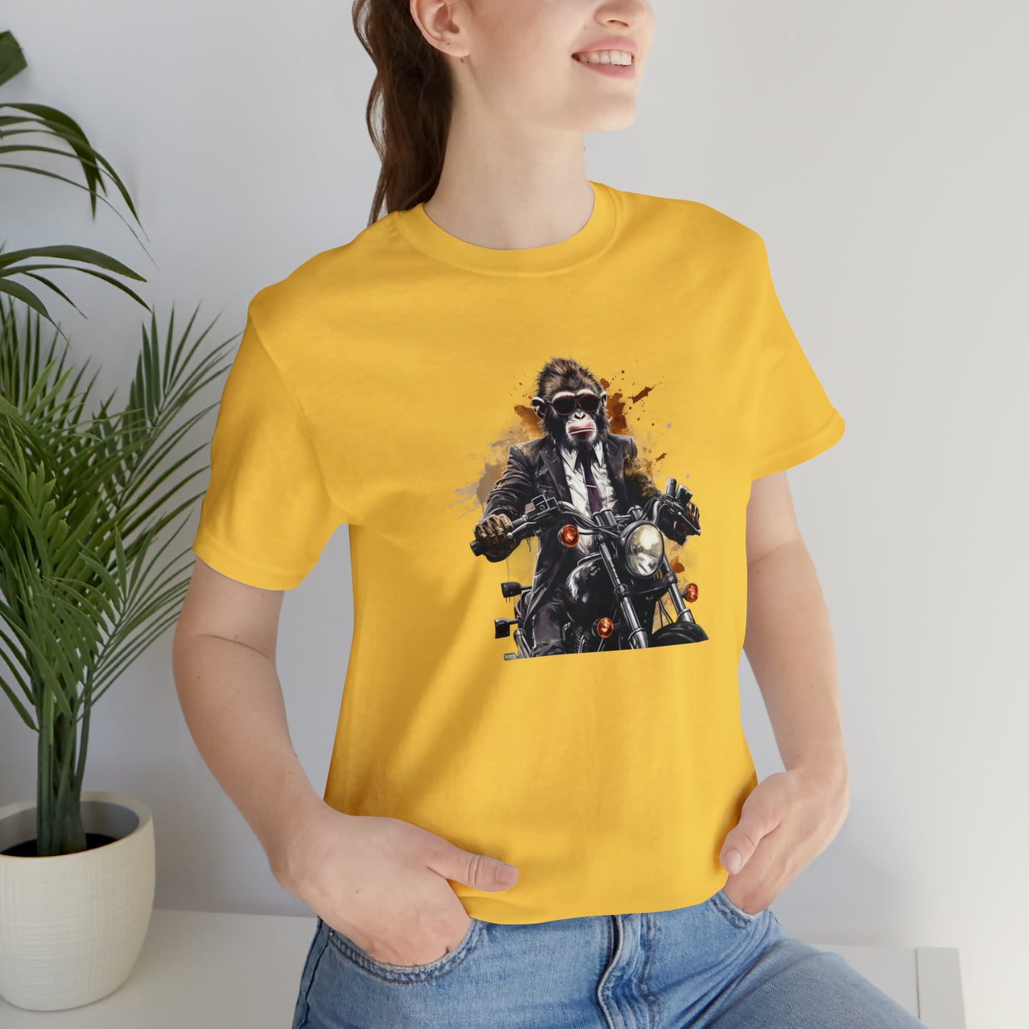 Monkey in Suit: The Gun-Toting Biker Tee