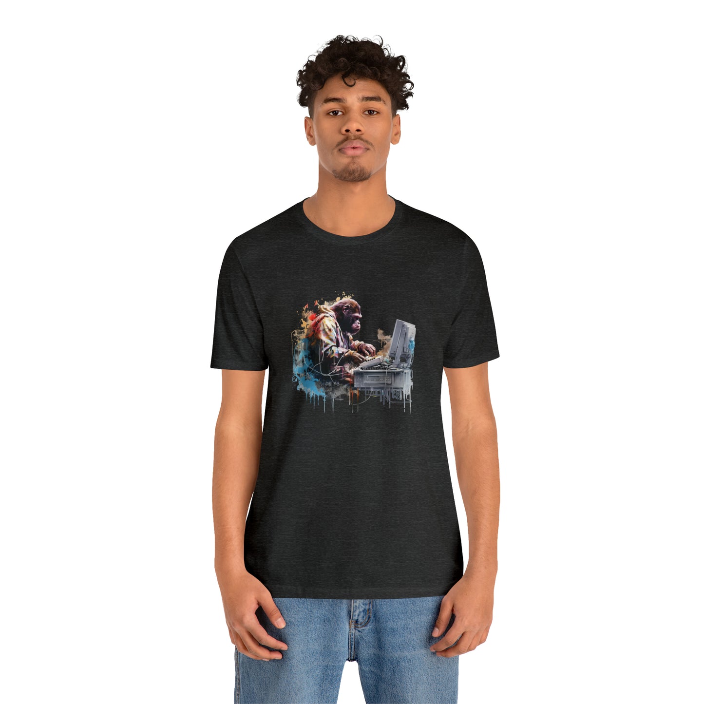 Ape Fixing Computer Unisex Tee