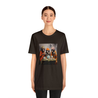 Sophisticated Monkey Tea Party Unisex Jersey Tee