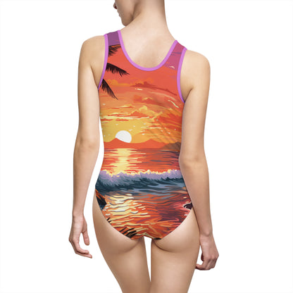 Tropical Sunset Women's One-Piece Swimsuit