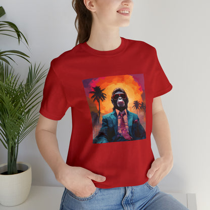 Miami Sunset Monkey Unisex Jersey Tee