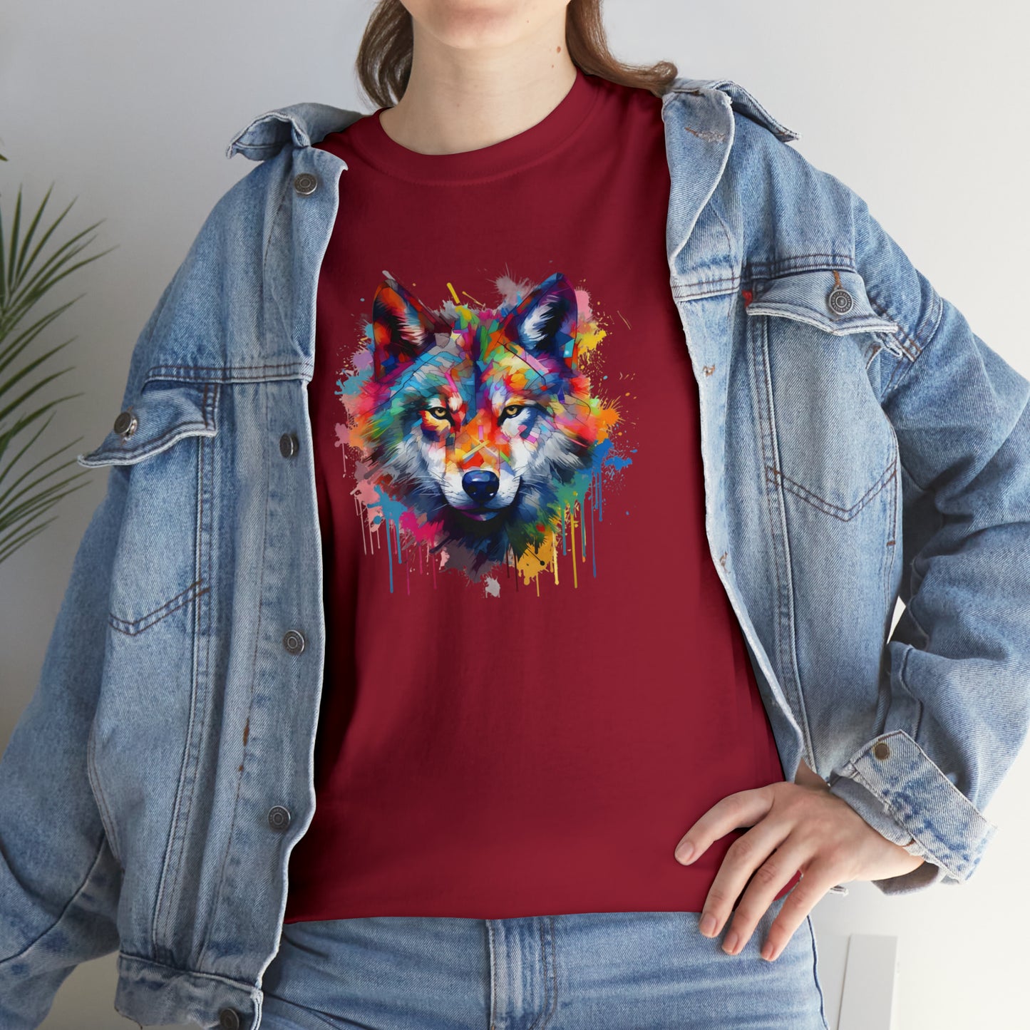 Wolf Abstract Unisex Heavy Cotton Tee