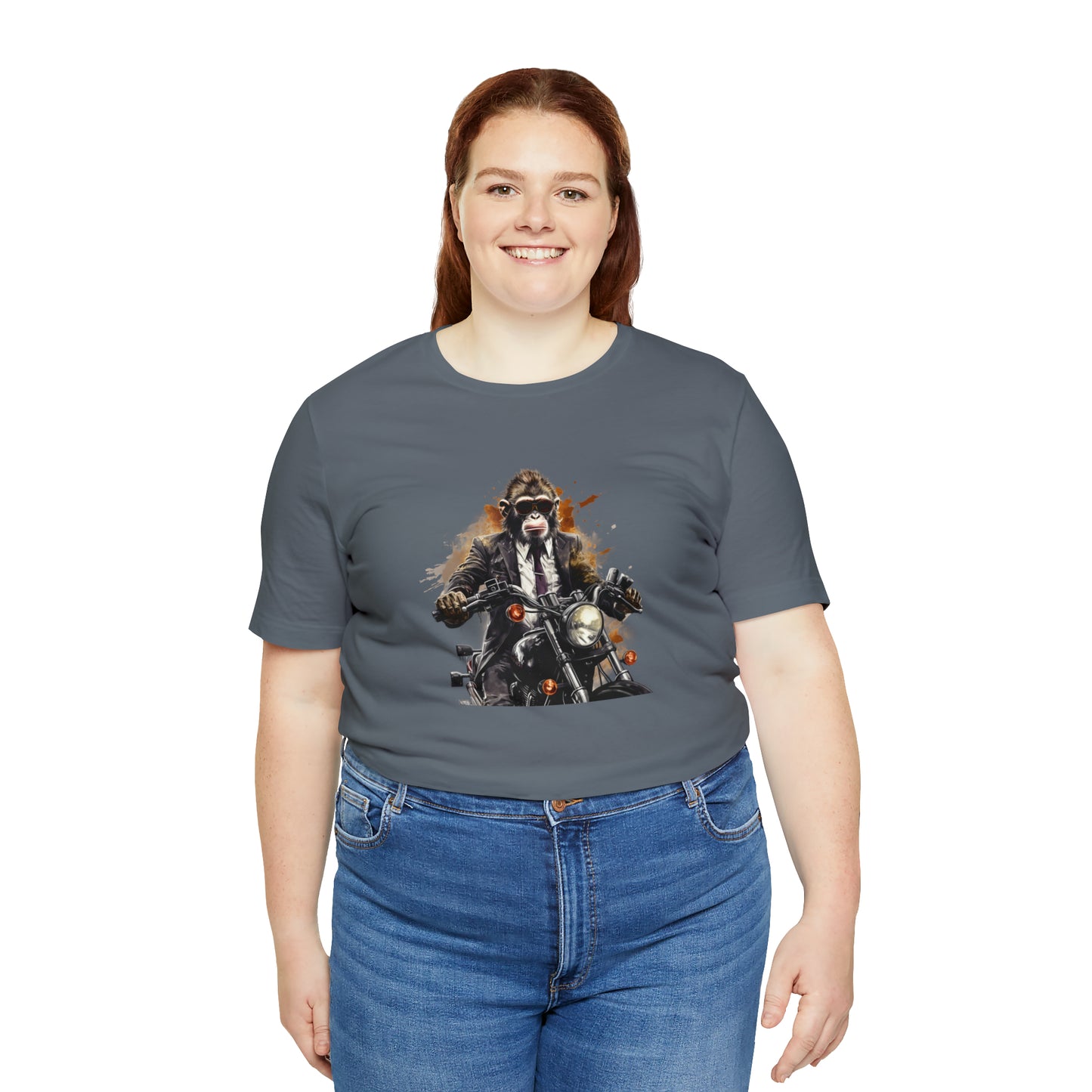 Monkey in Suit: The Gun-Toting Biker Tee