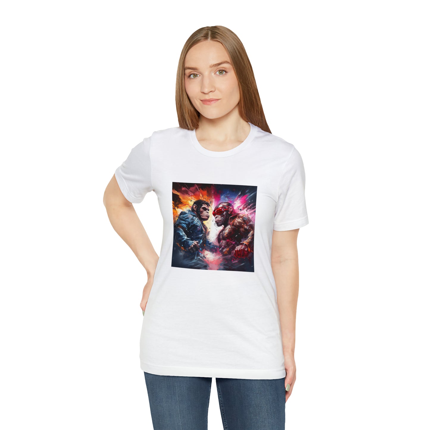 Terminator vs Rocky Monkey Unisex Jersey Tee