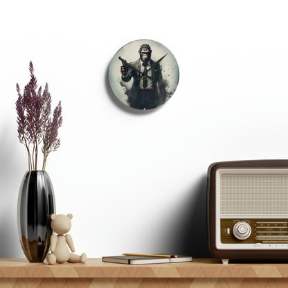 Ape in a Suit Acrylic Wall Clock - Unique & Quirky Decor