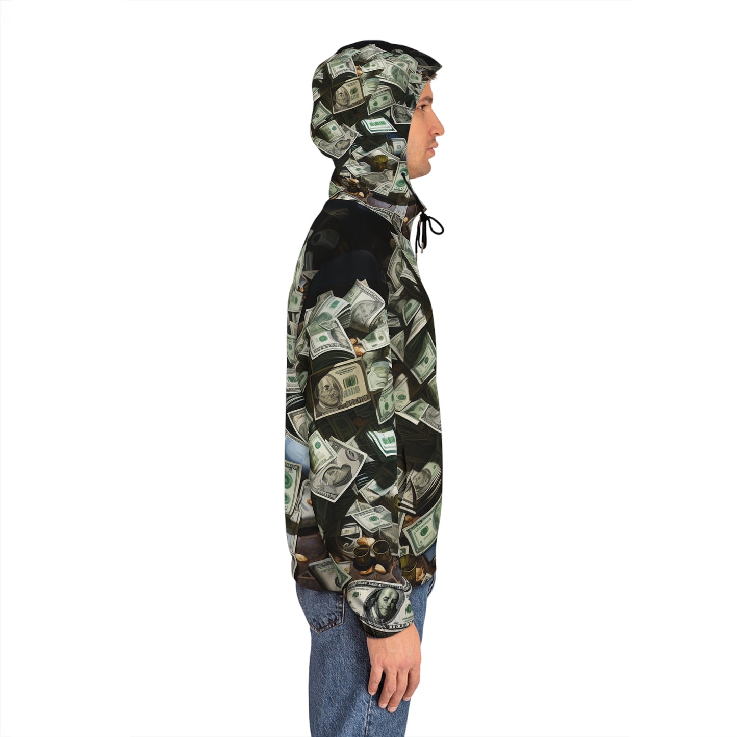 Men's Money Print Full-Zip Hoodie