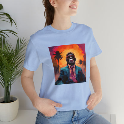 Miami Sunset Monkey Unisex Jersey Tee