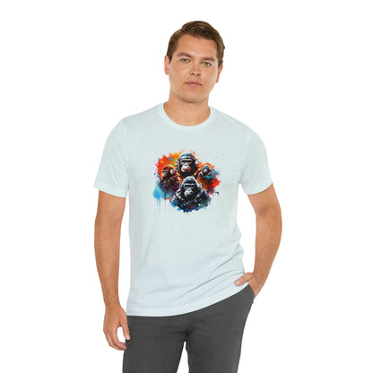 Gorillas in Space Unisex Jersey Short Sleeve Tee