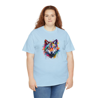 Wolf Abstract Unisex Heavy Cotton Tee