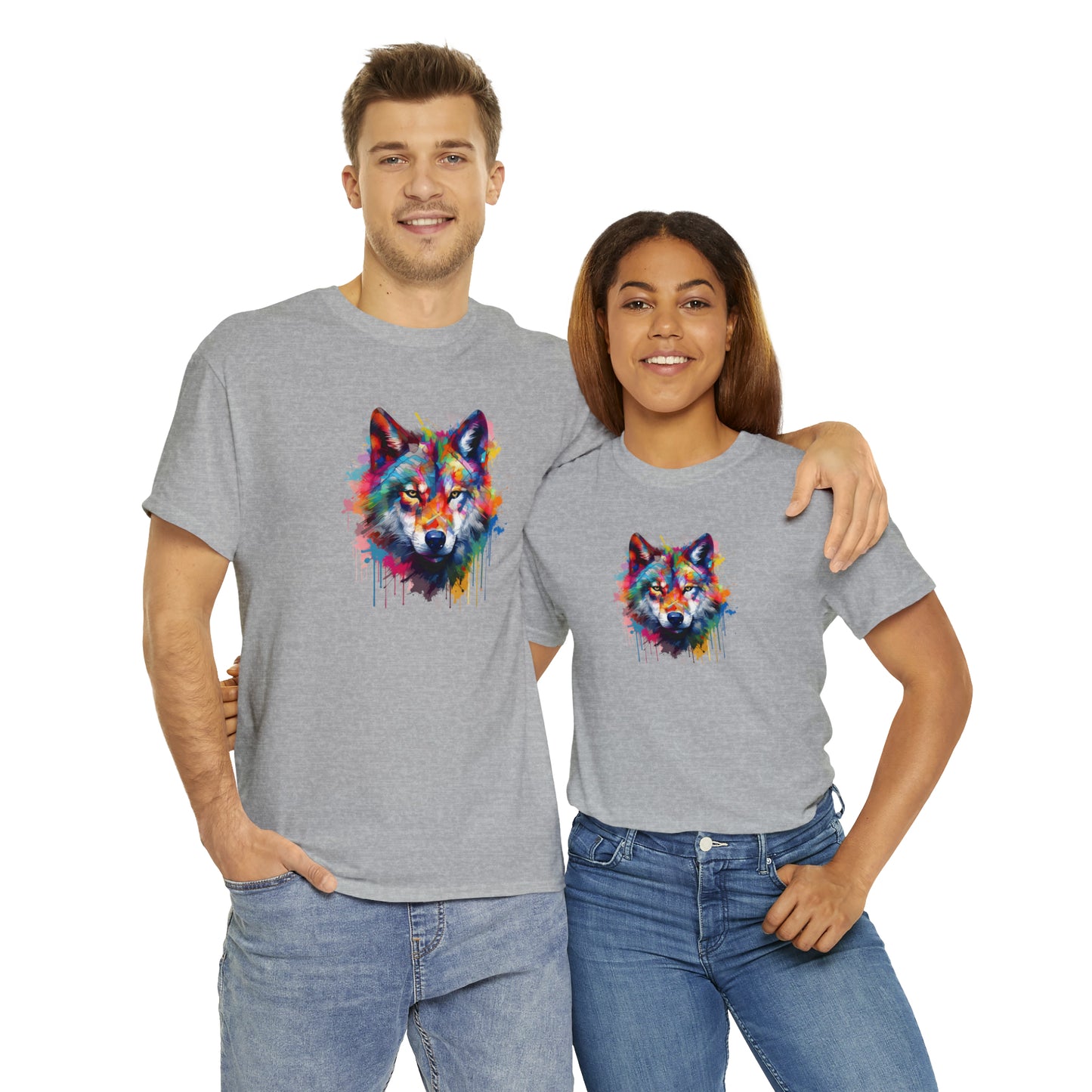 Wolf Abstract Unisex Heavy Cotton Tee