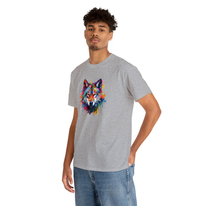 Wolf Abstract Unisex Heavy Cotton Tee