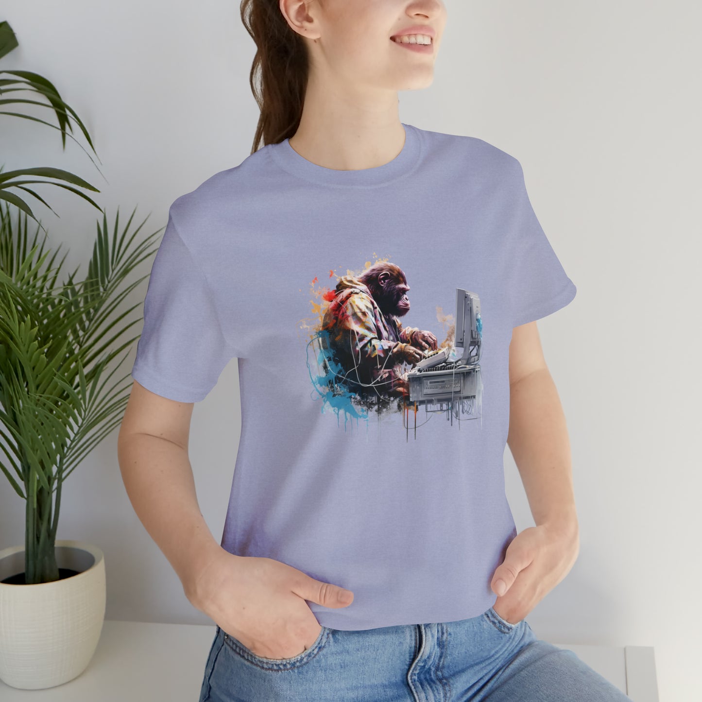 Ape Fixing Computer Unisex Tee