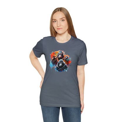 Gorillas in Space Unisex Jersey Short Sleeve Tee