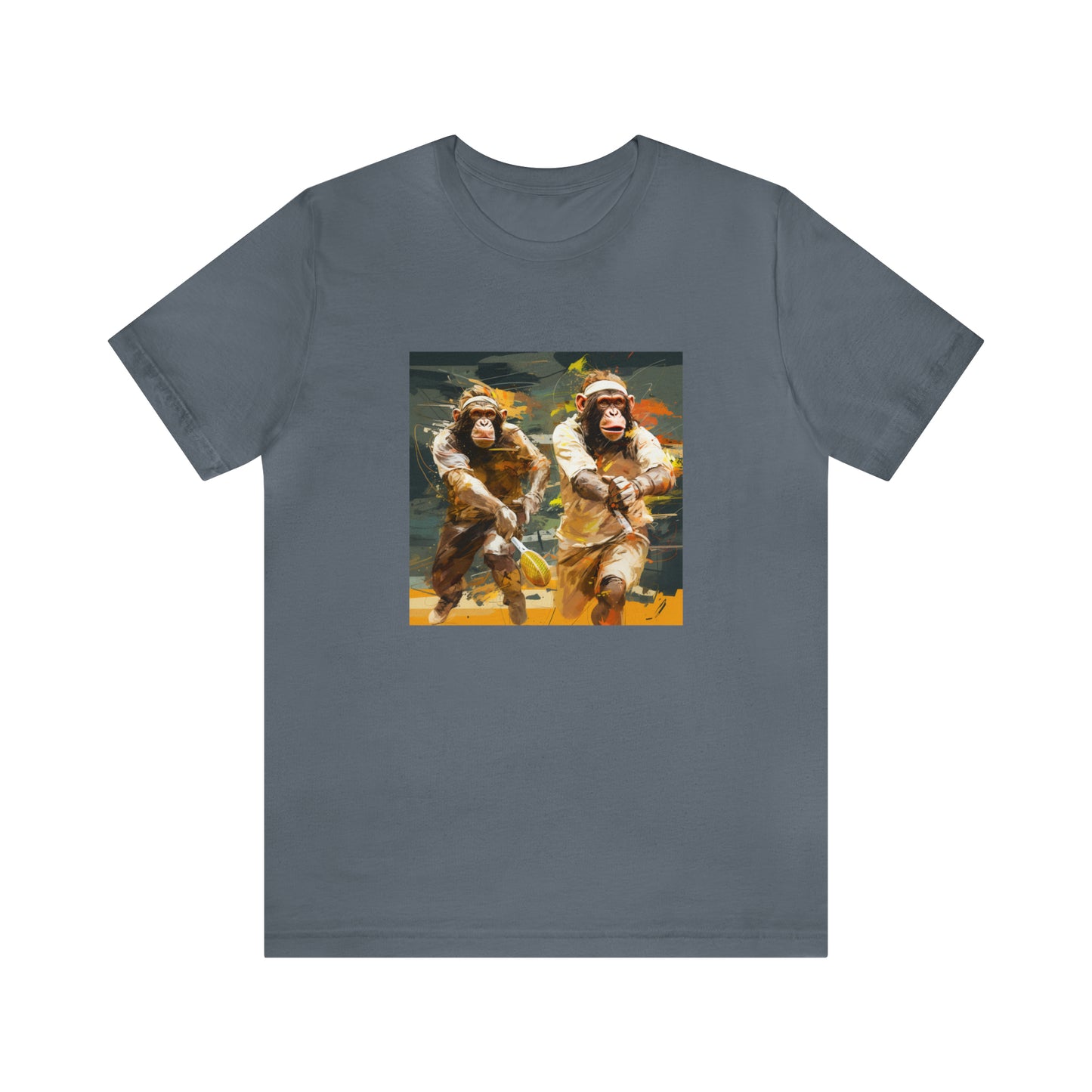 Monkey Tennis Match Unisex Jersey Short Sleeve Tee