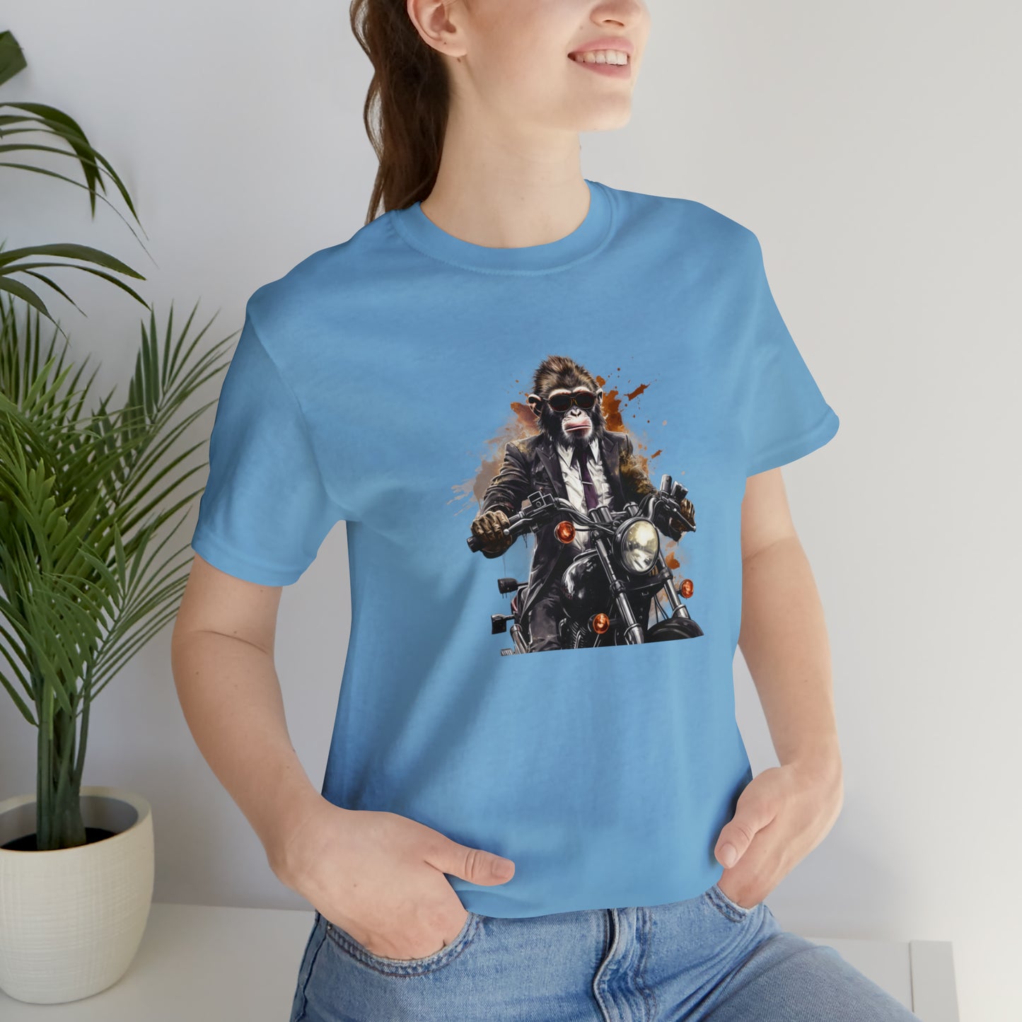 Monkey in Suit: The Gun-Toting Biker Tee