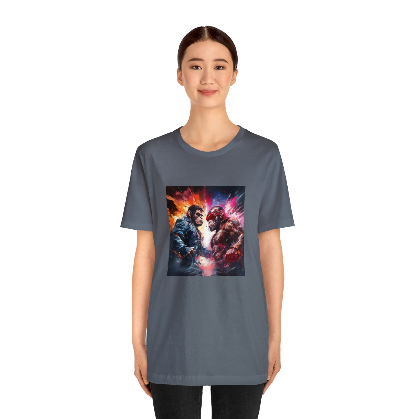 Terminator vs Rocky Monkey Unisex Jersey Tee