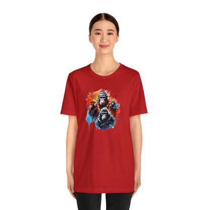 Gorillas in Space Unisex Jersey Short Sleeve Tee