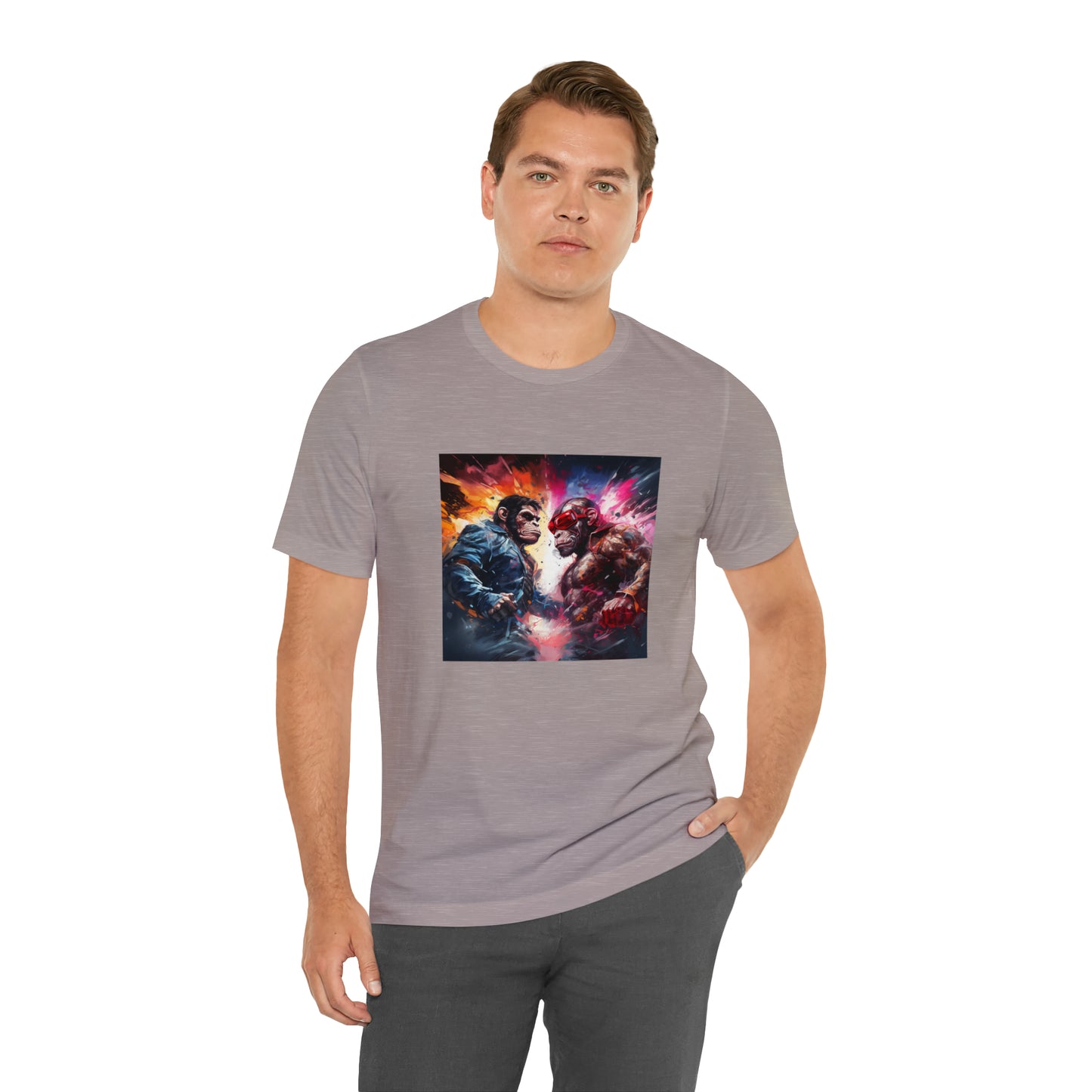 Terminator vs Rocky Monkey Unisex Jersey Tee