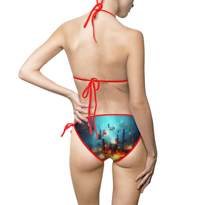 Electric Abstract Women's Bikini Swimsuit