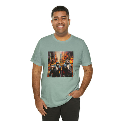 Apes in the City - Abstract Unisex Jersey Short Sleeve Tee