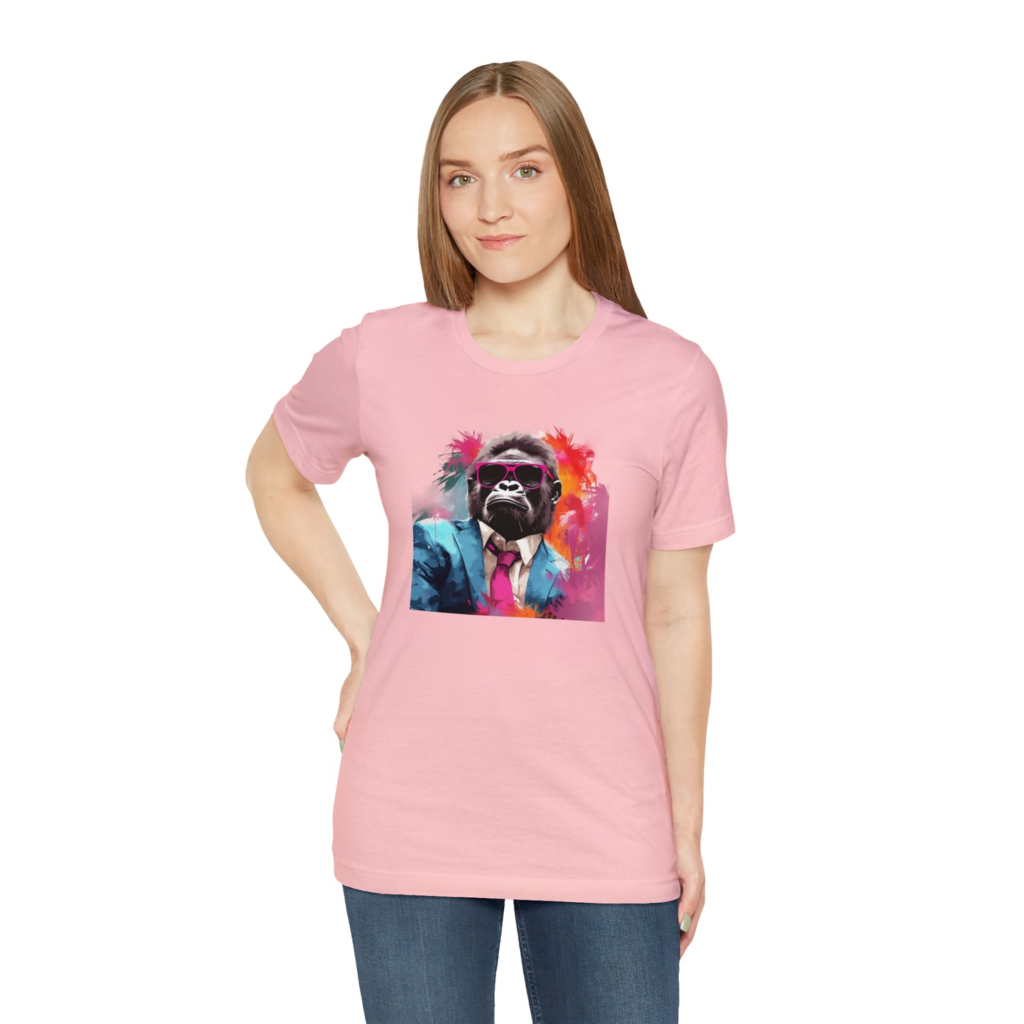 Miami Vice Gorilla - Unisex Jersey Short Sleeve Tee