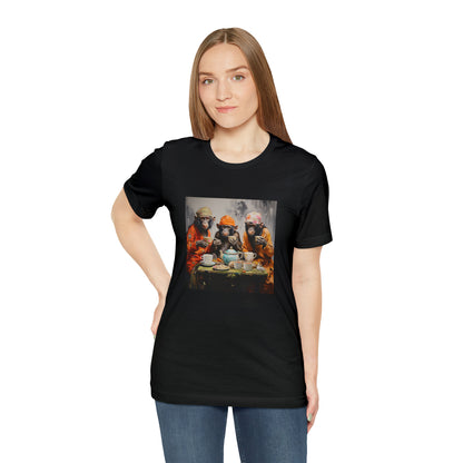 Sophisticated Monkey Tea Party Unisex Jersey Tee