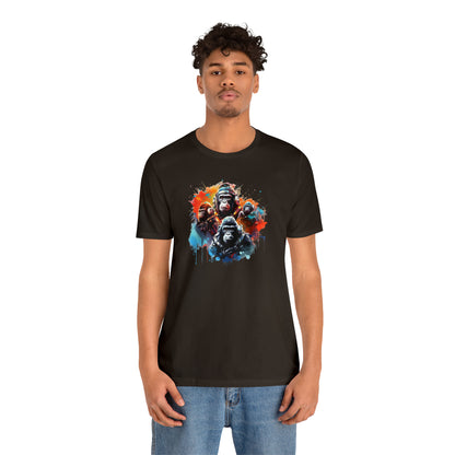 Gorillas in Space Unisex Jersey Short Sleeve Tee