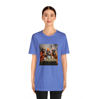 Sophisticated Monkey Tea Party Unisex Jersey Tee