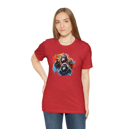 Gorillas in Space Unisex Jersey Short Sleeve Tee