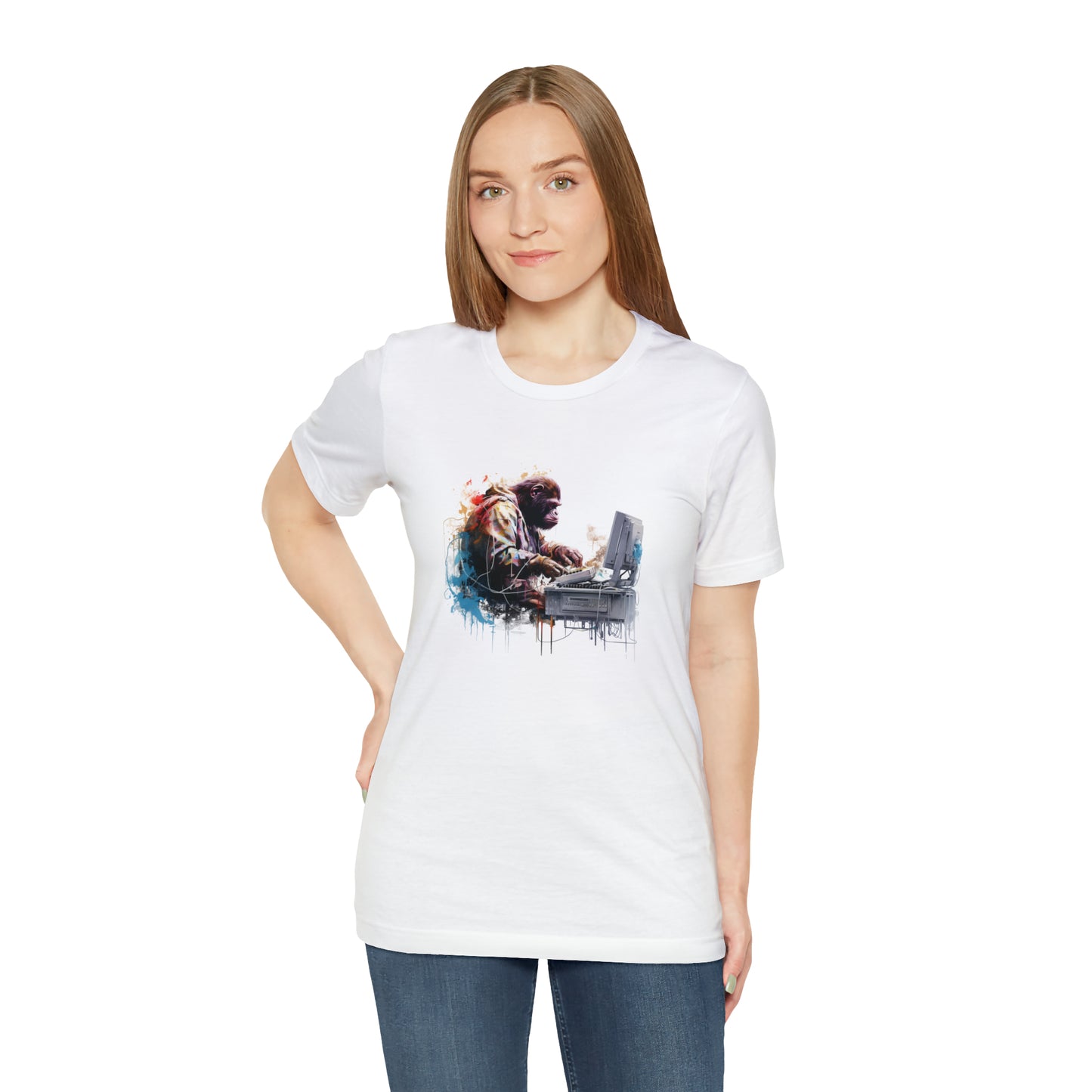 Ape Fixing Computer Unisex Tee