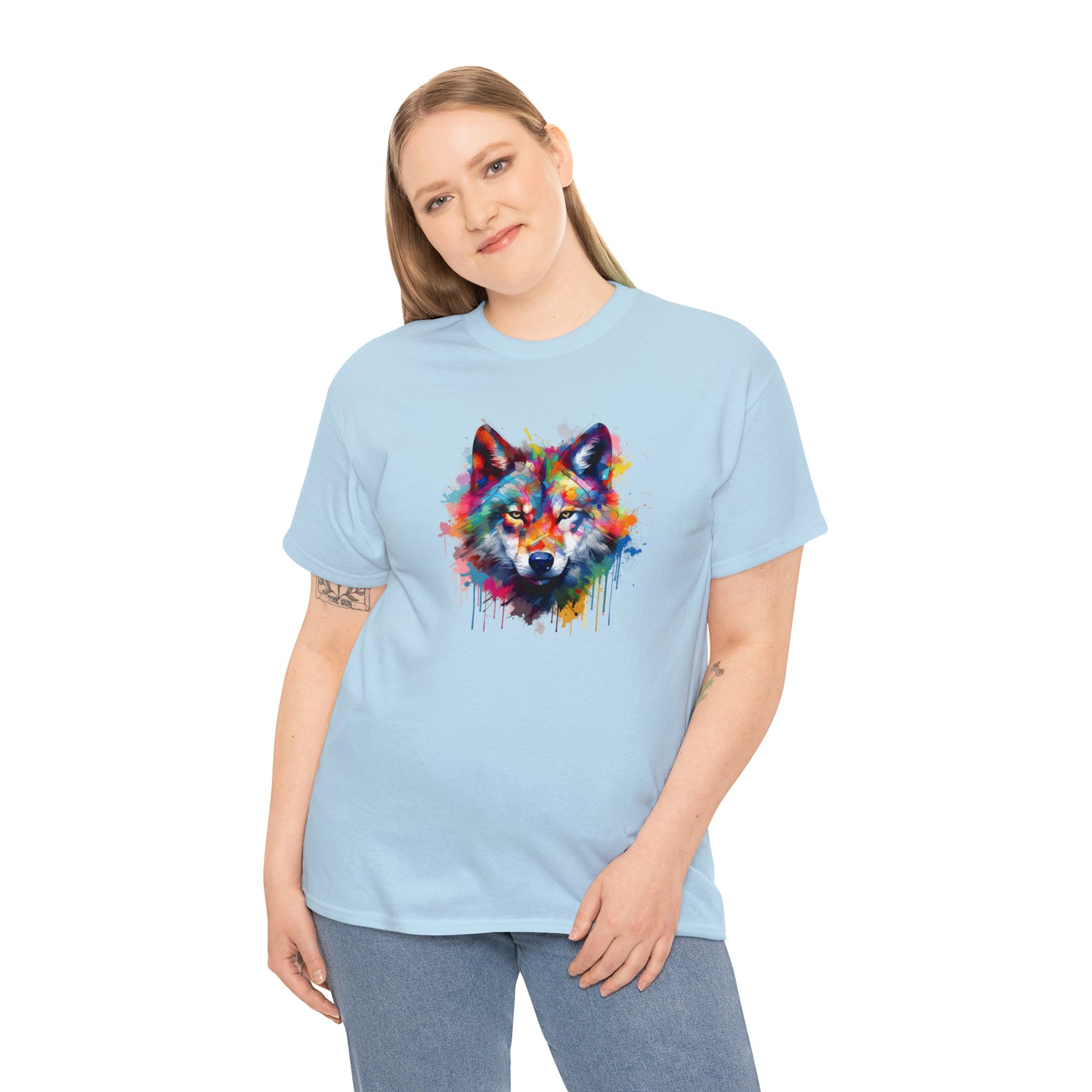 Wolf Abstract Unisex Heavy Cotton Tee