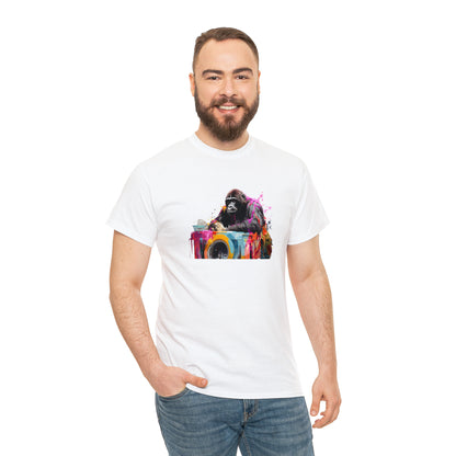 Gorilla Doing Laundry Unisex Heavy Cotton Tee