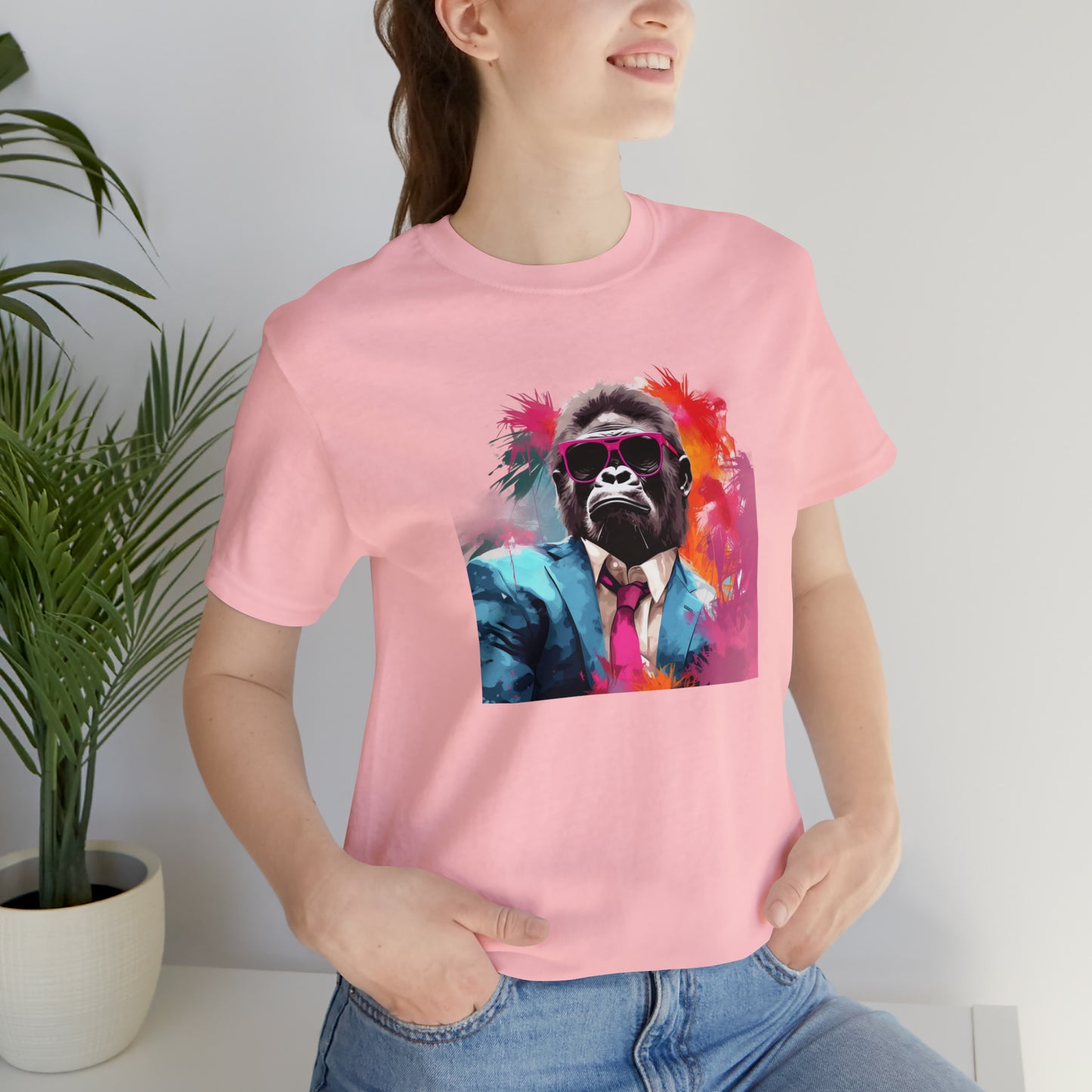 Miami Vice Gorilla - Unisex Jersey Short Sleeve Tee