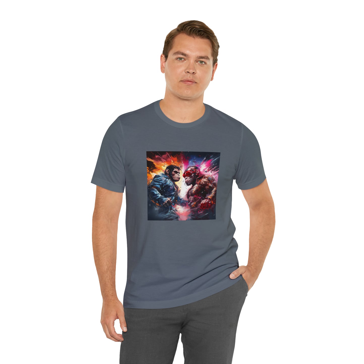 Terminator vs Rocky Monkey Unisex Jersey Tee