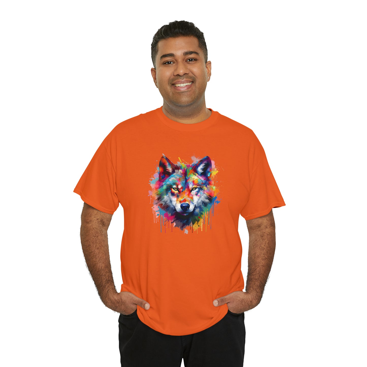 Wolf Abstract Unisex Heavy Cotton Tee