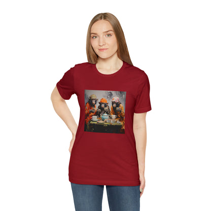 Sophisticated Monkey Tea Party Unisex Jersey Tee