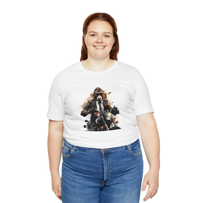 Monkey in Suit: The Gun-Toting Biker Tee