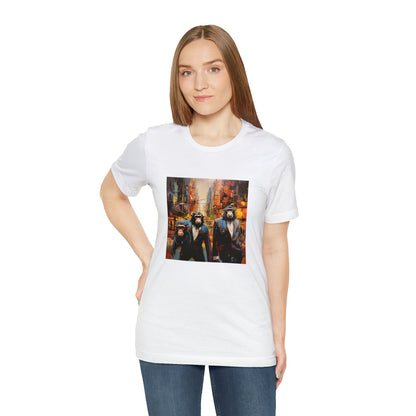 Apes in the City - Abstract Unisex Jersey Short Sleeve Tee