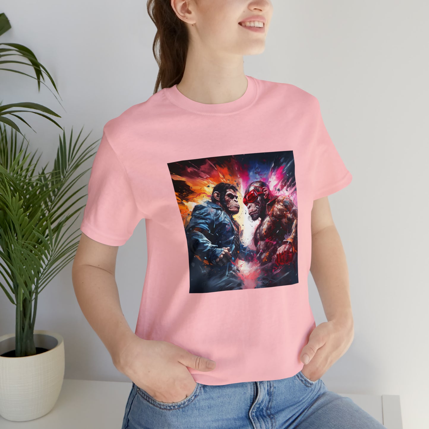 Terminator vs Rocky Monkey Unisex Jersey Tee