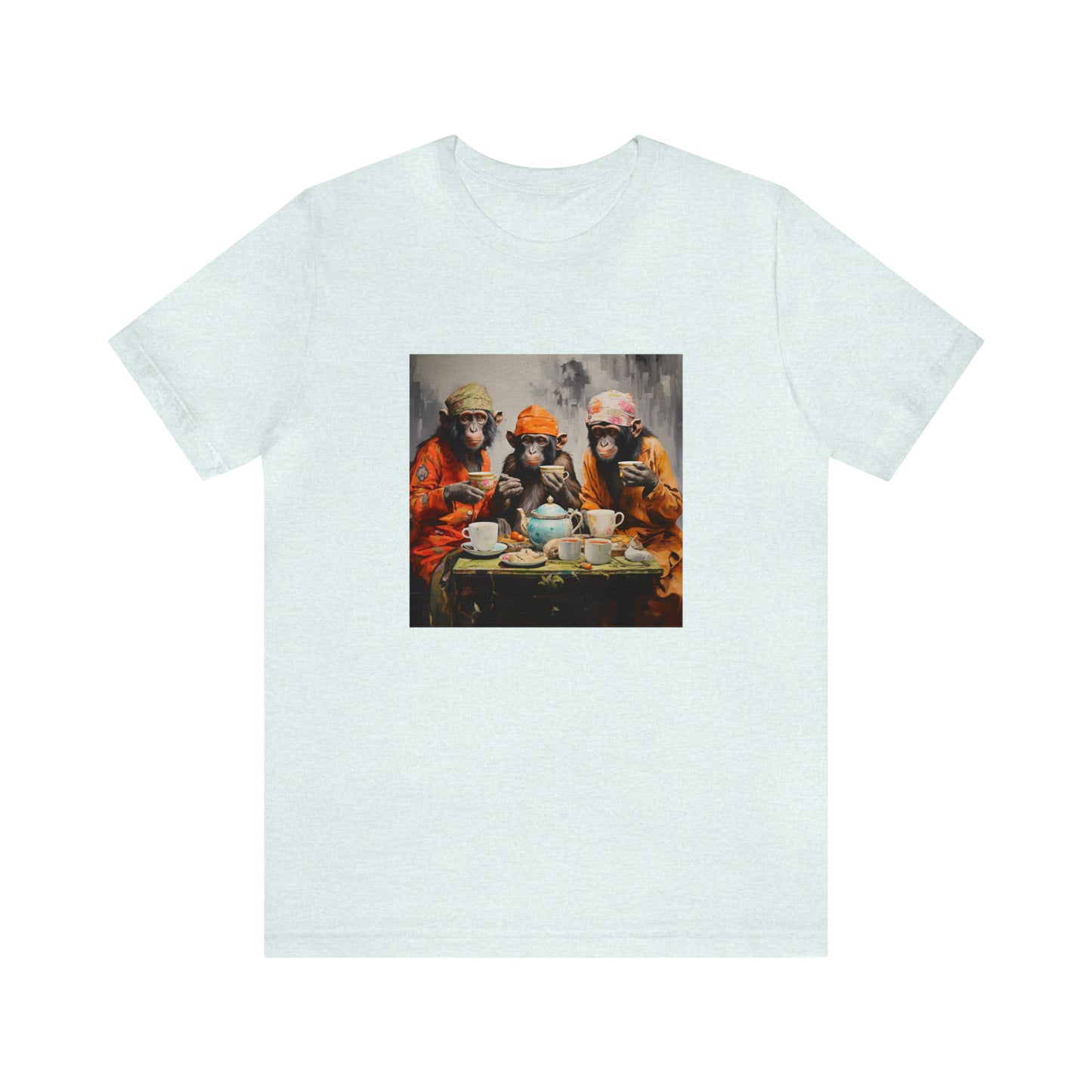 Sophisticated Monkey Tea Party Unisex Jersey Tee