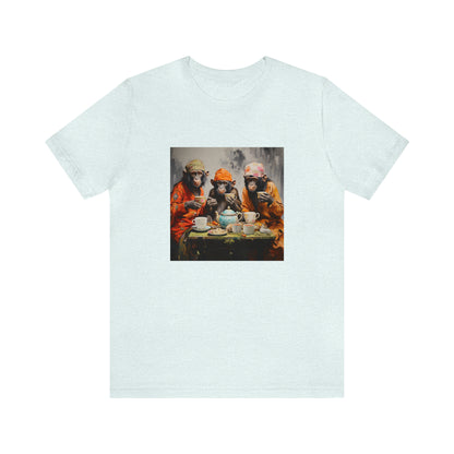 Sophisticated Monkey Tea Party Unisex Jersey Tee