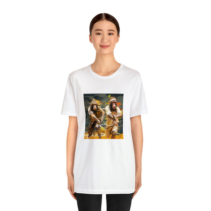 Monkey Tennis Match Unisex Jersey Short Sleeve Tee