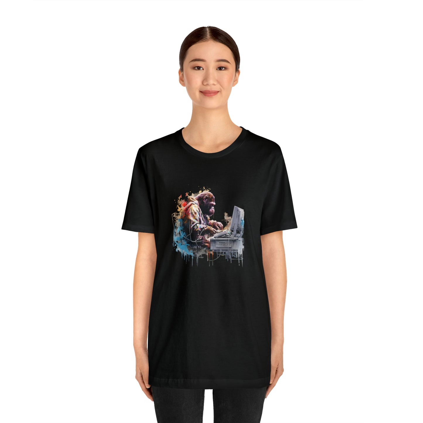 Ape Fixing Computer Unisex Tee