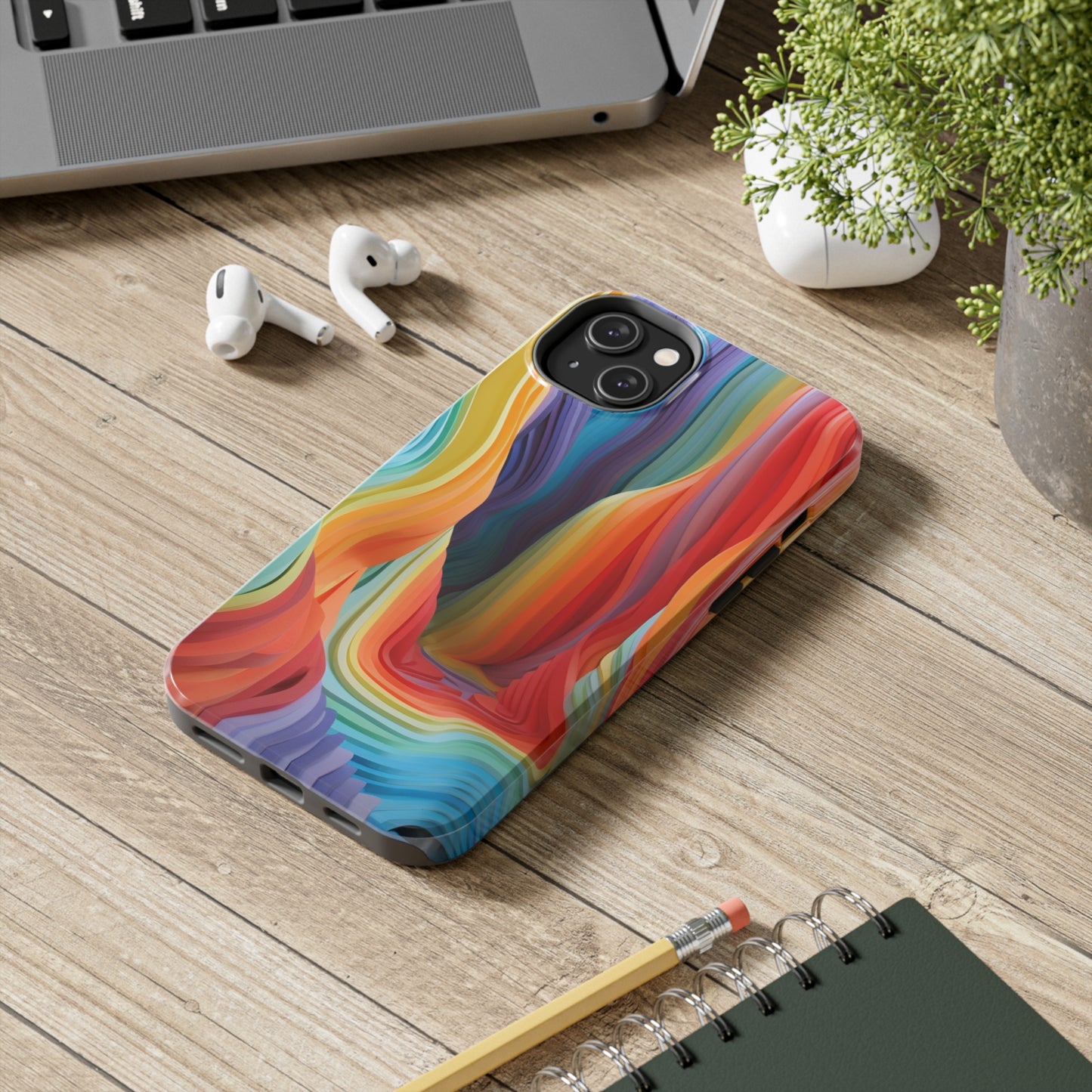 Rainbow Stripes Tough Phone Case