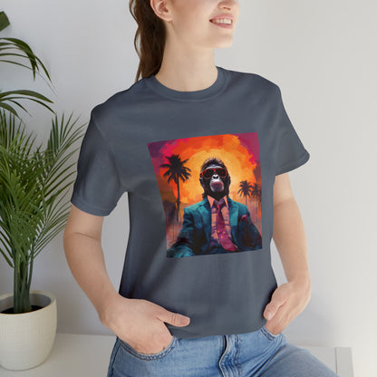 Miami Sunset Monkey Unisex Jersey Tee