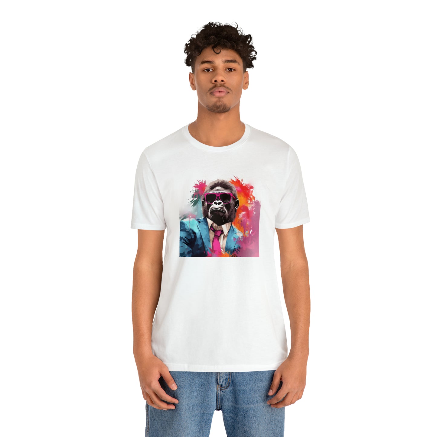 Miami Vice Gorilla - Unisex Jersey Short Sleeve Tee