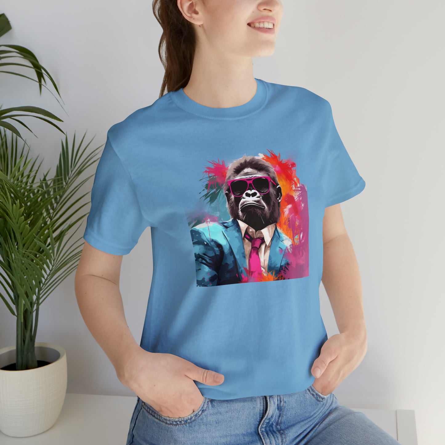 Miami Vice Gorilla - Unisex Jersey Short Sleeve Tee