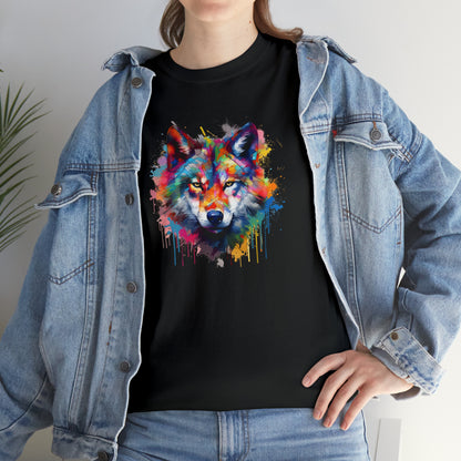 Wolf Abstract Unisex Heavy Cotton Tee