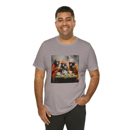 Sophisticated Monkey Tea Party Unisex Jersey Tee